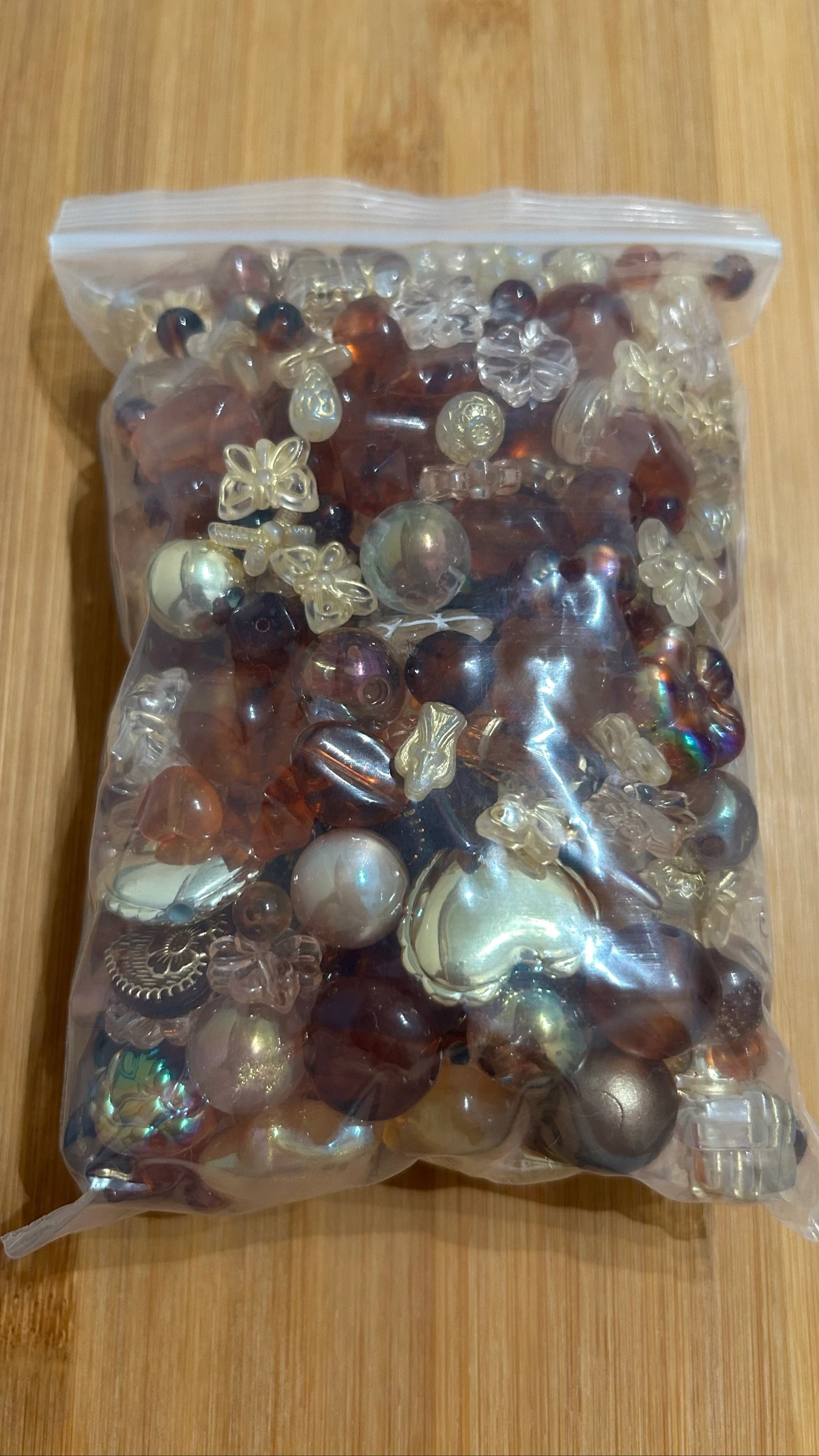 Amber acryl kralen 600ml – photo 2